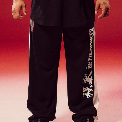 Strong Dexter Giant Fit 滾邊透氣運動長褲 黑色