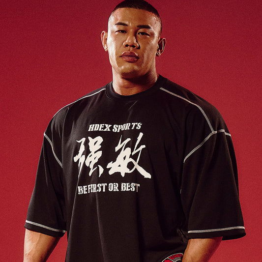 【新品早鳥優惠】Strong Dexter Gaint Fit 透氣運動短袖上衣 黑色