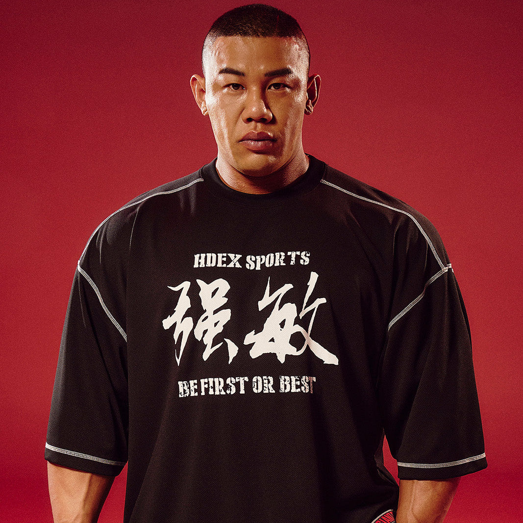 Strong Dexter Gaint Fit 透氣運動短袖上衣 黑色