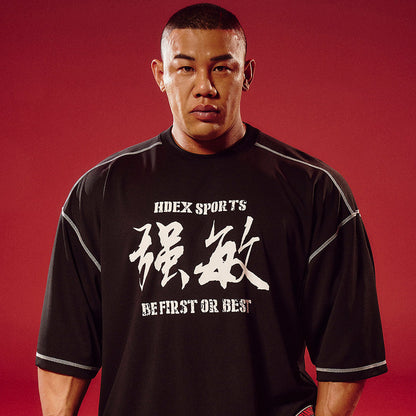 Strong Dexter Gaint Fit 透氣運動短袖上衣 黑色