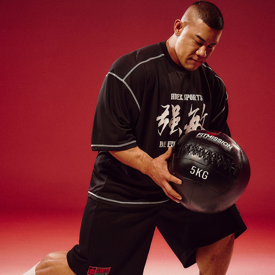 Strong Dexter Gaint Fit 透氣運動短袖上衣 黑色