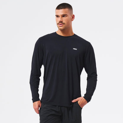 【新品預購】Brisen Muscle Fit 運動長袖上衣 黑色