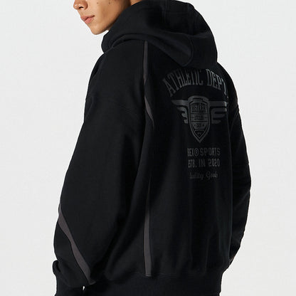 【早鳥優惠】Winged Logo Color Block 滾邊運動連帽上衣 黑色(男女同款)