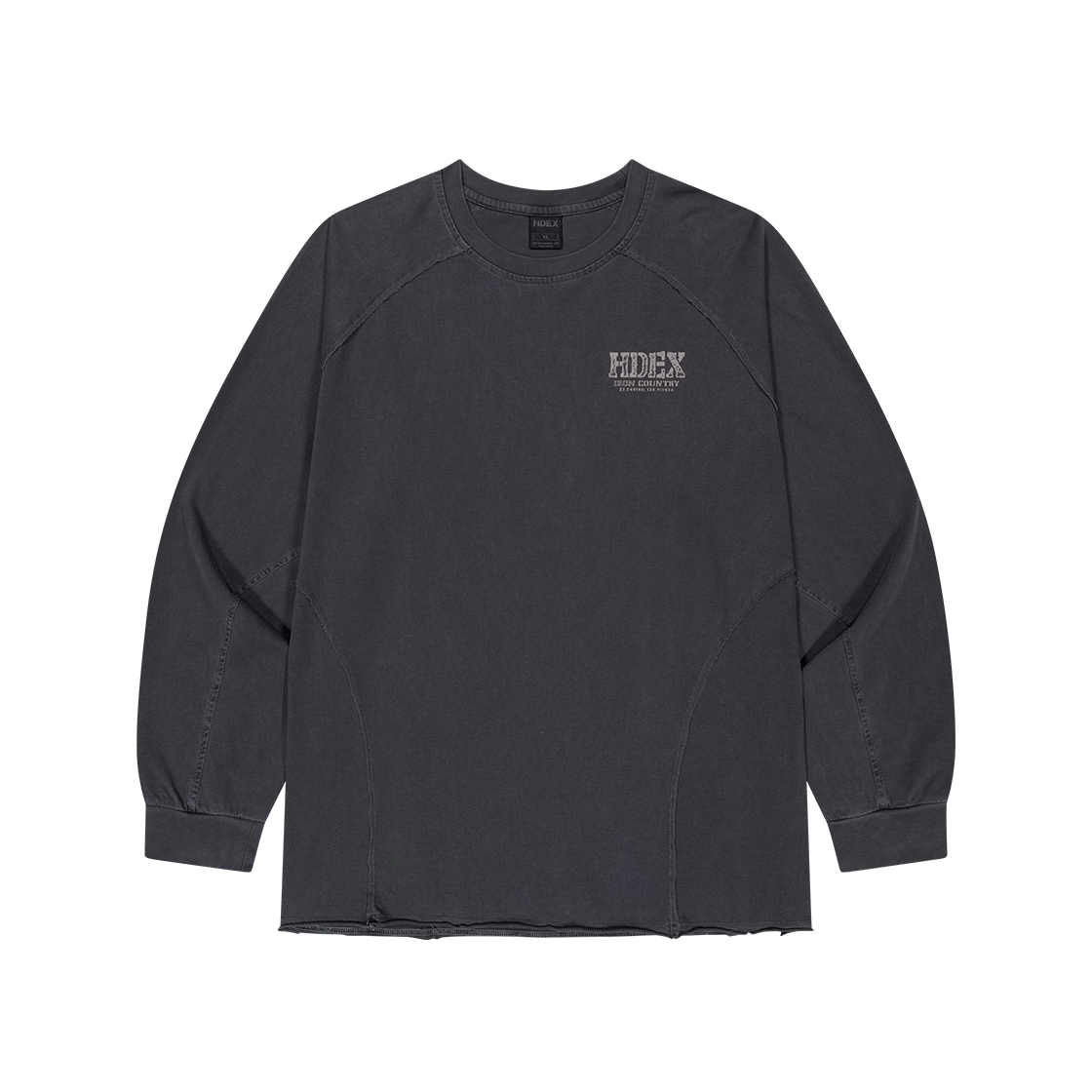 【新品預購】Core Back Logo 水洗復古風長袖上衣 深灰色