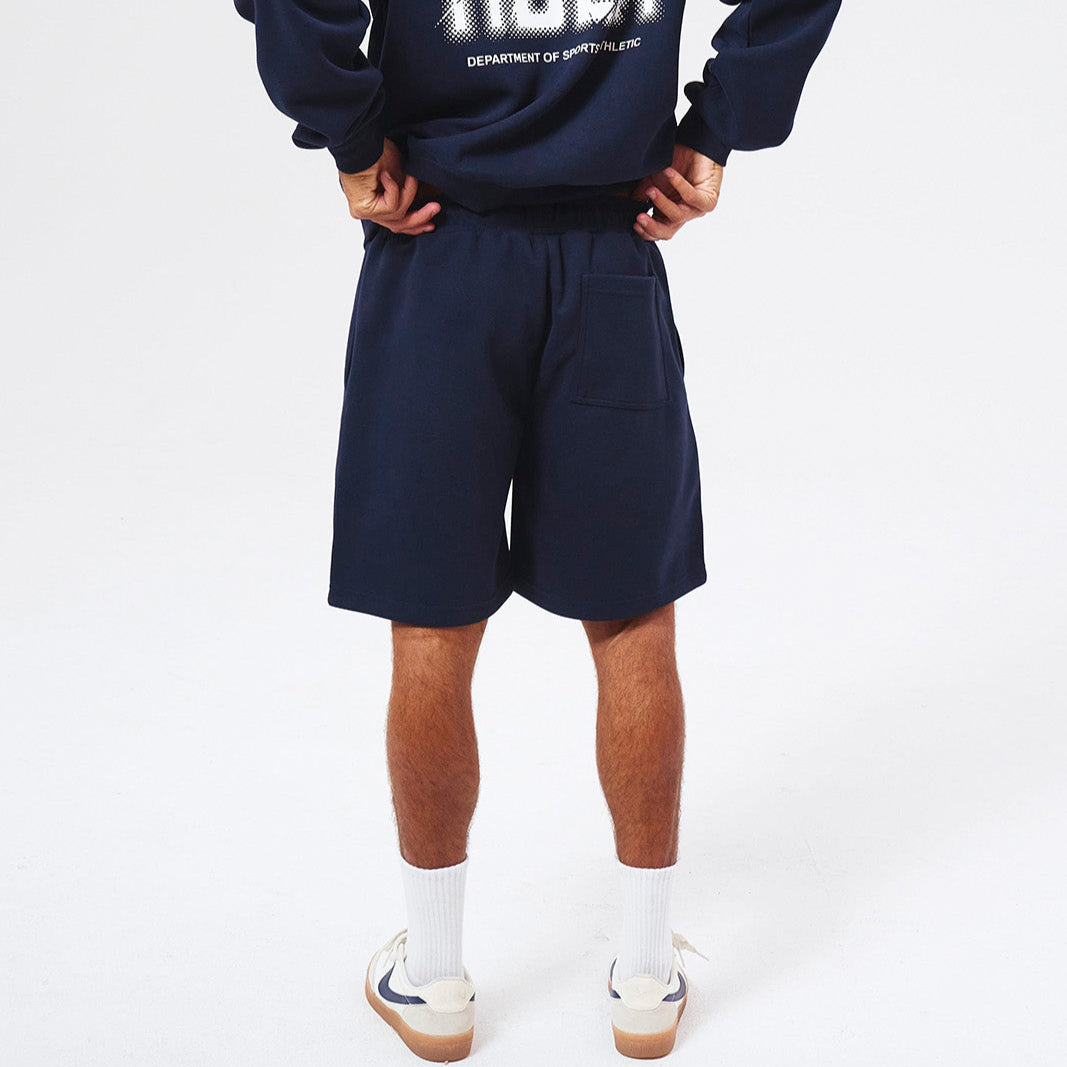 【新品預購】Crack Printed Sweat 運動短褲 深藍色