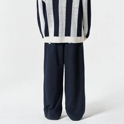 【早鳥優惠】Curve Rivet 寬鬆運動長褲 深藍色(男女同款)