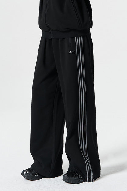 HDEX Main Logo 寬鬆直筒長褲 黑色(男女同款)