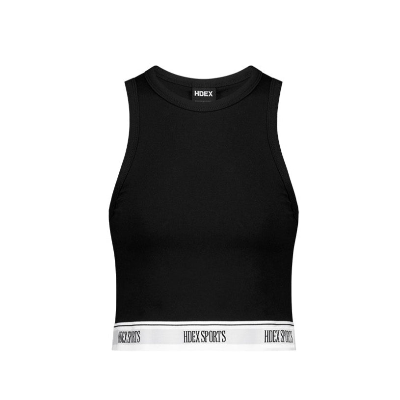 Banding Retreat Modal 短版削肩背心 黑色