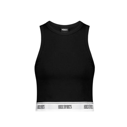 Banding Retreat Modal 短版削肩背心 黑色