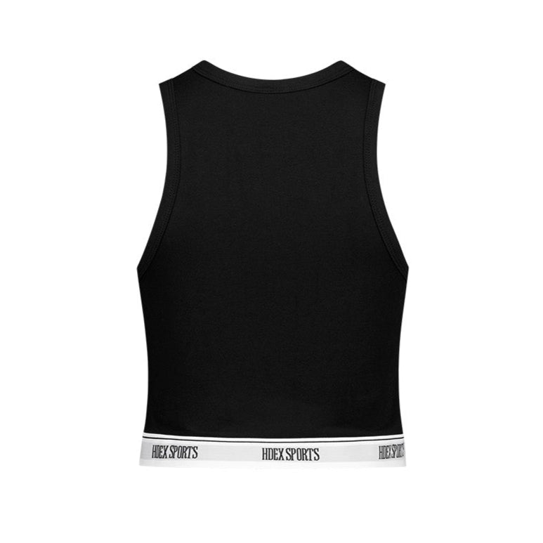 Banding Retreat Modal 短版削肩背心 黑色