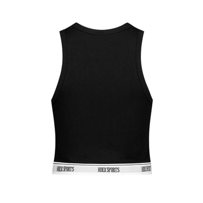 Banding Retreat Modal 短版削肩背心 黑色