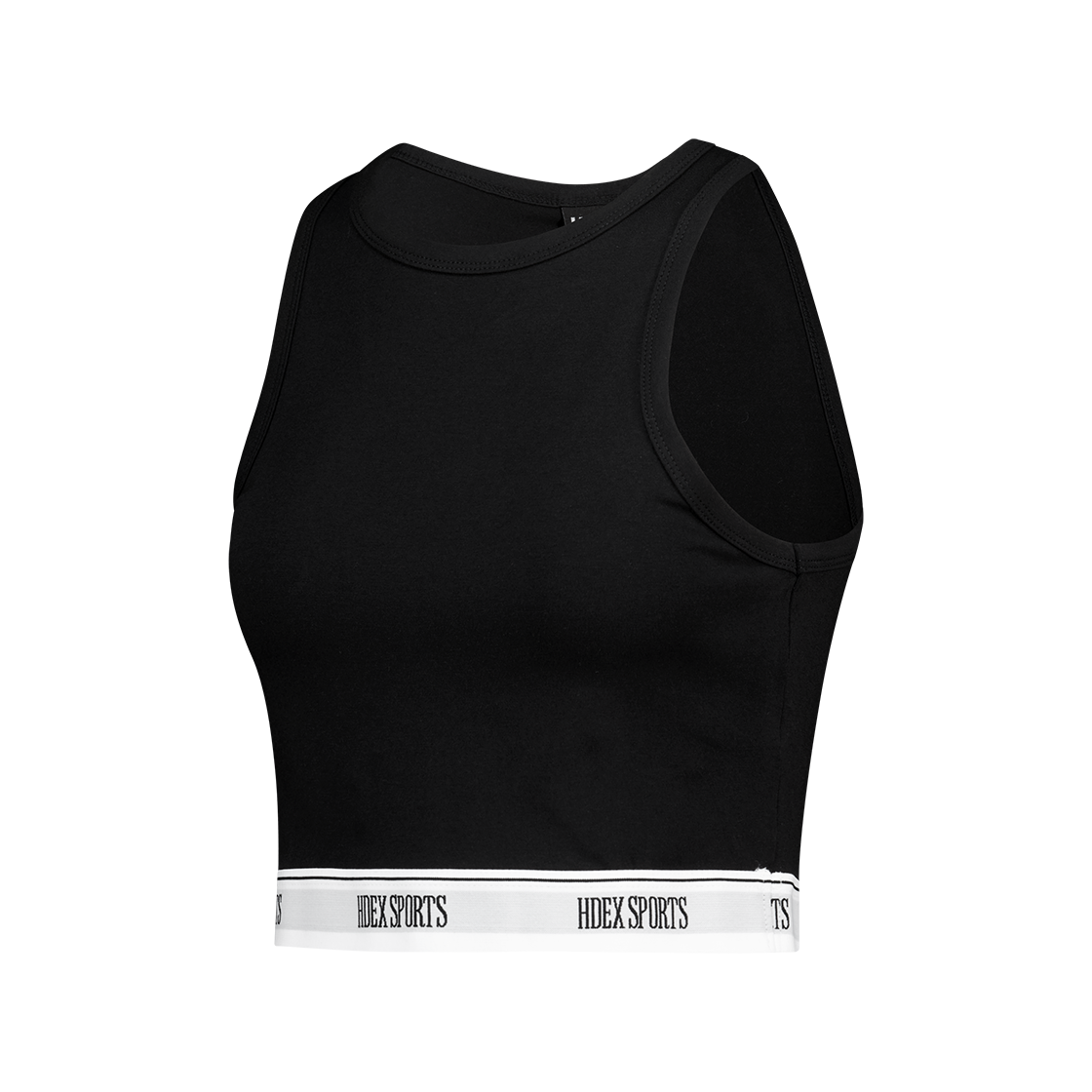 Banding Retreat Modal 短版削肩背心 黑色