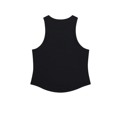 【新品預購】Womens Brisen 弧擺修身挖肩運動背心 黑色