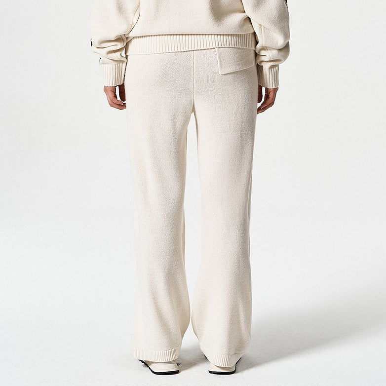 【早鳥優惠】Womens Knit 寬鬆針織長褲 象牙白