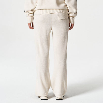 【早鳥優惠】Womens Knit 寬鬆針織長褲 象牙白