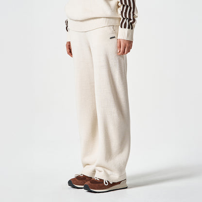 【早鳥優惠】Womens Knit 寬鬆針織長褲 象牙白