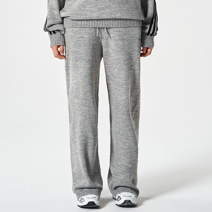 【早鳥優惠】Womens Knit 寬鬆針織長褲 麻花灰