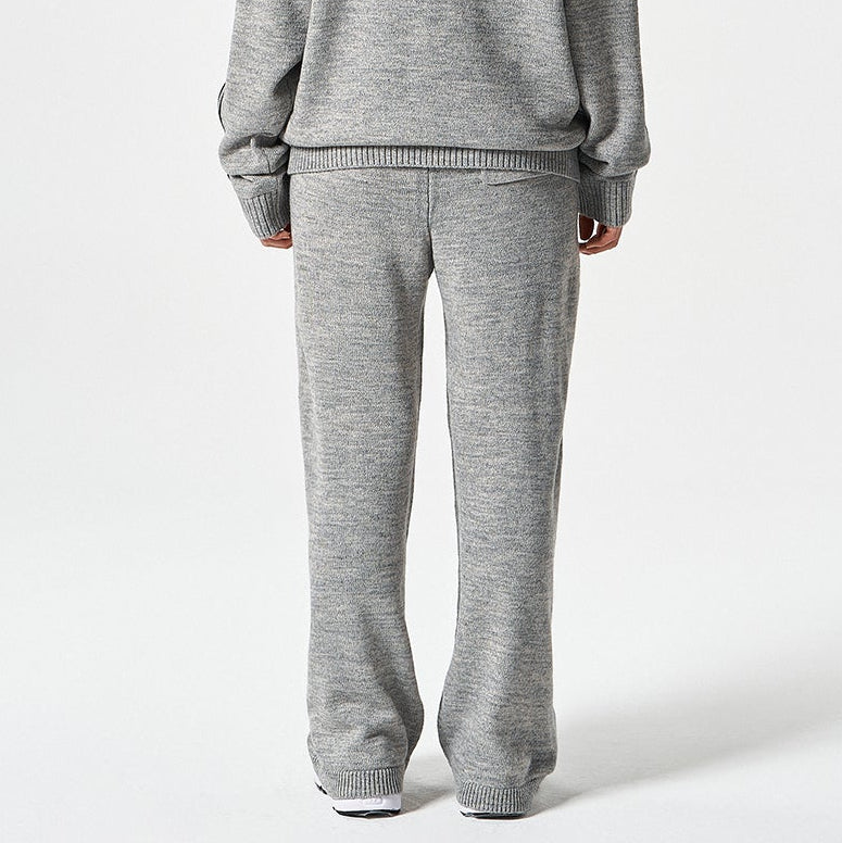 【早鳥優惠】Womens Knit 寬鬆針織長褲 麻花灰