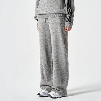 【早鳥優惠】Womens Knit 寬鬆針織長褲 麻花灰