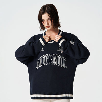 【早鳥優惠】Womens Rugby 混羊毛針織毛衣 深藍色