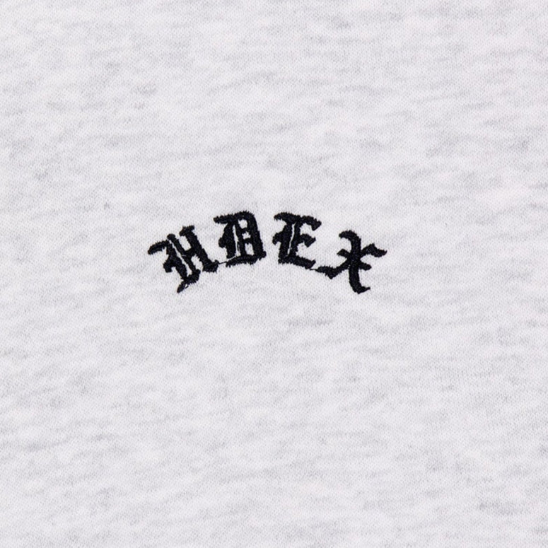 Contrast Stitch 短版休閒連帽外套 麻灰白