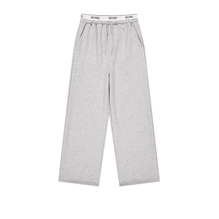 Banding Retreat 假兩件寬版休閒長褲 混灰色