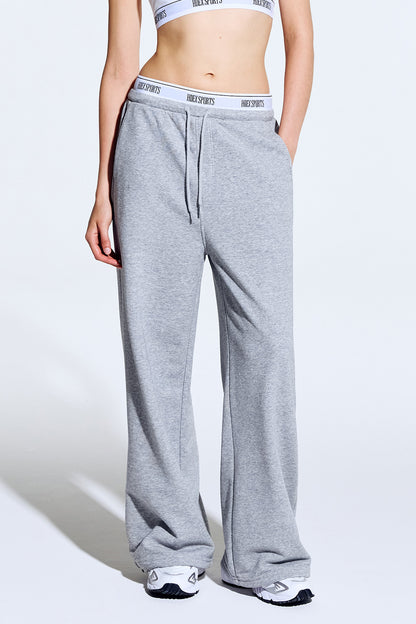 Banding Retreat 假兩件寬版休閒長褲 混灰色