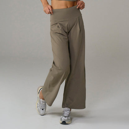 【新品早鳥優惠】Light Support Daily 修身寬版運動長褲 奶茶色