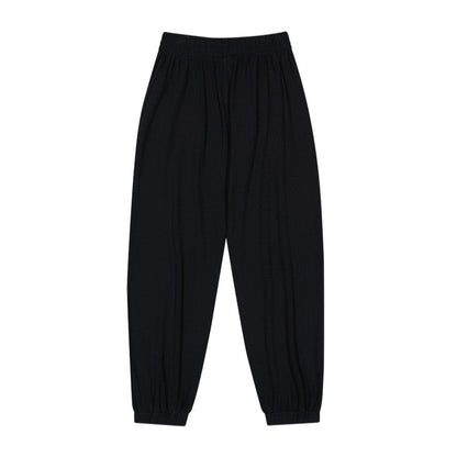 【新品預購】Ribbed Plain 羅紋束口運動長褲 黑色