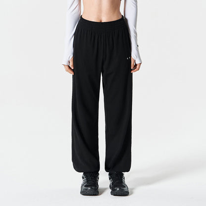 【新品預購】Ribbed Plain 羅紋束口運動長褲 黑色