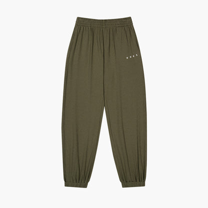 【新品預購】Ribbed Plain 羅紋束口運動長褲 卡其色
