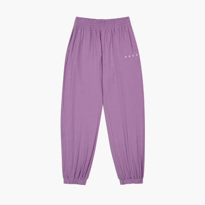 【新品預購】Ribbed Plain 羅紋束口運動長褲 蓮藕紫