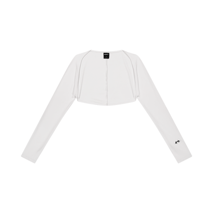 【新品預購】Ribbed Plain 休閒運動披肩 白色