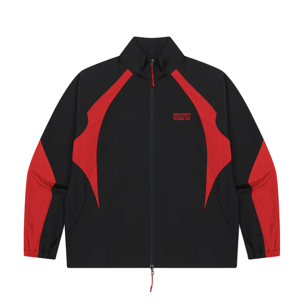 《體能之巔：亞洲大挑戰》滾邊撞色運動外套 黑色