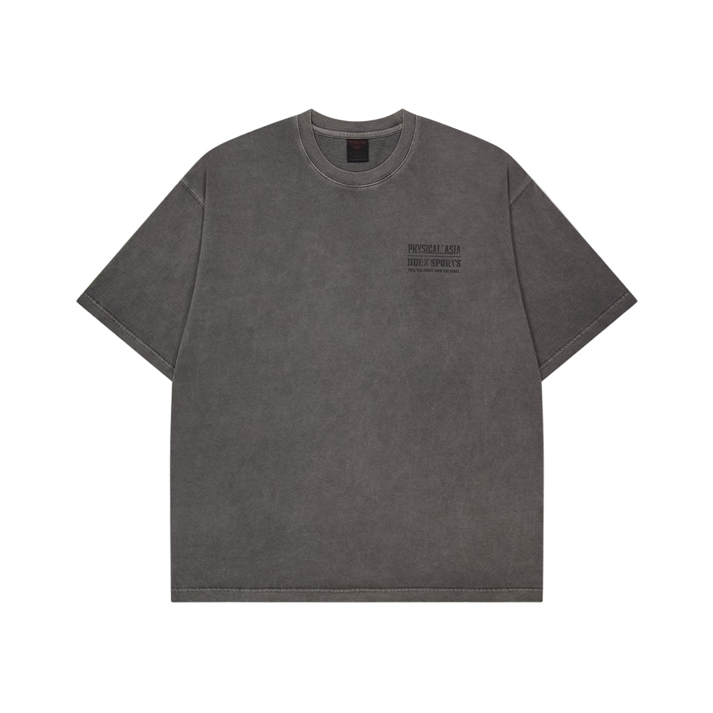《體能之巔：亞洲大挑戰》水洗復古純棉短袖上衣 炭灰色