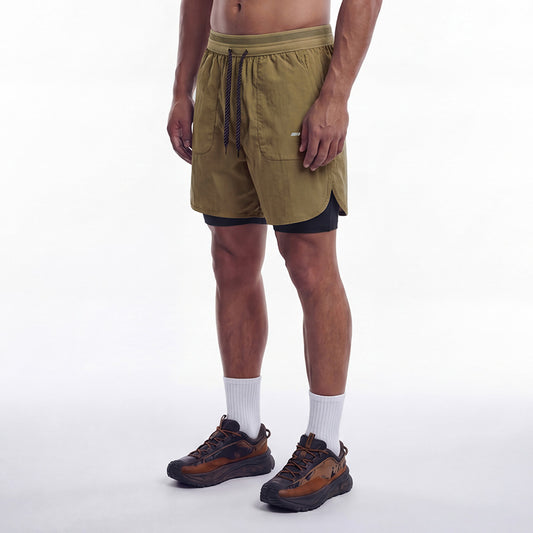 【新品早鳥優惠】Assist 2-in-1 Ripstop 機能運動短褲 駝色