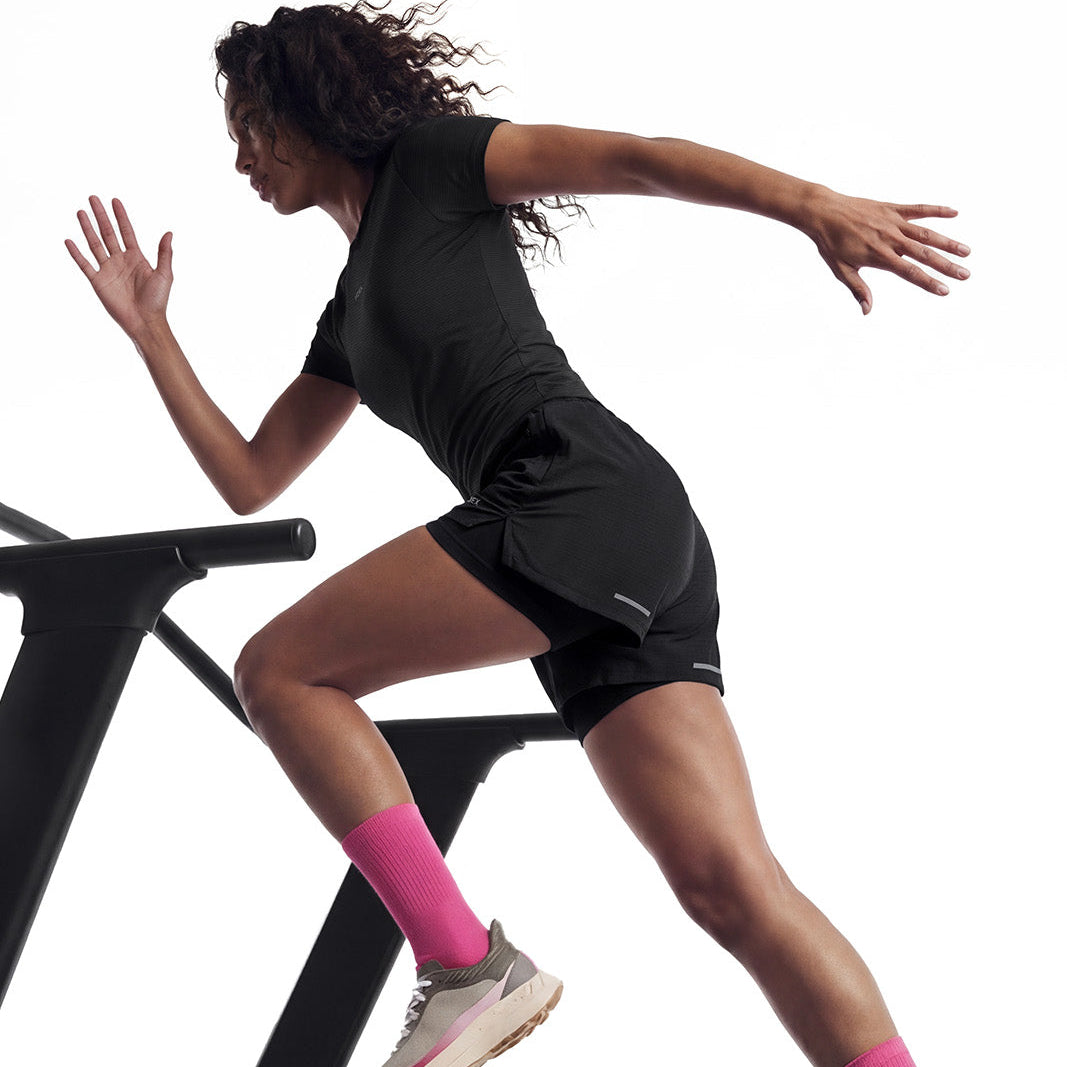 Womens 2in1 Velo Light 透氣運動短褲 黑色