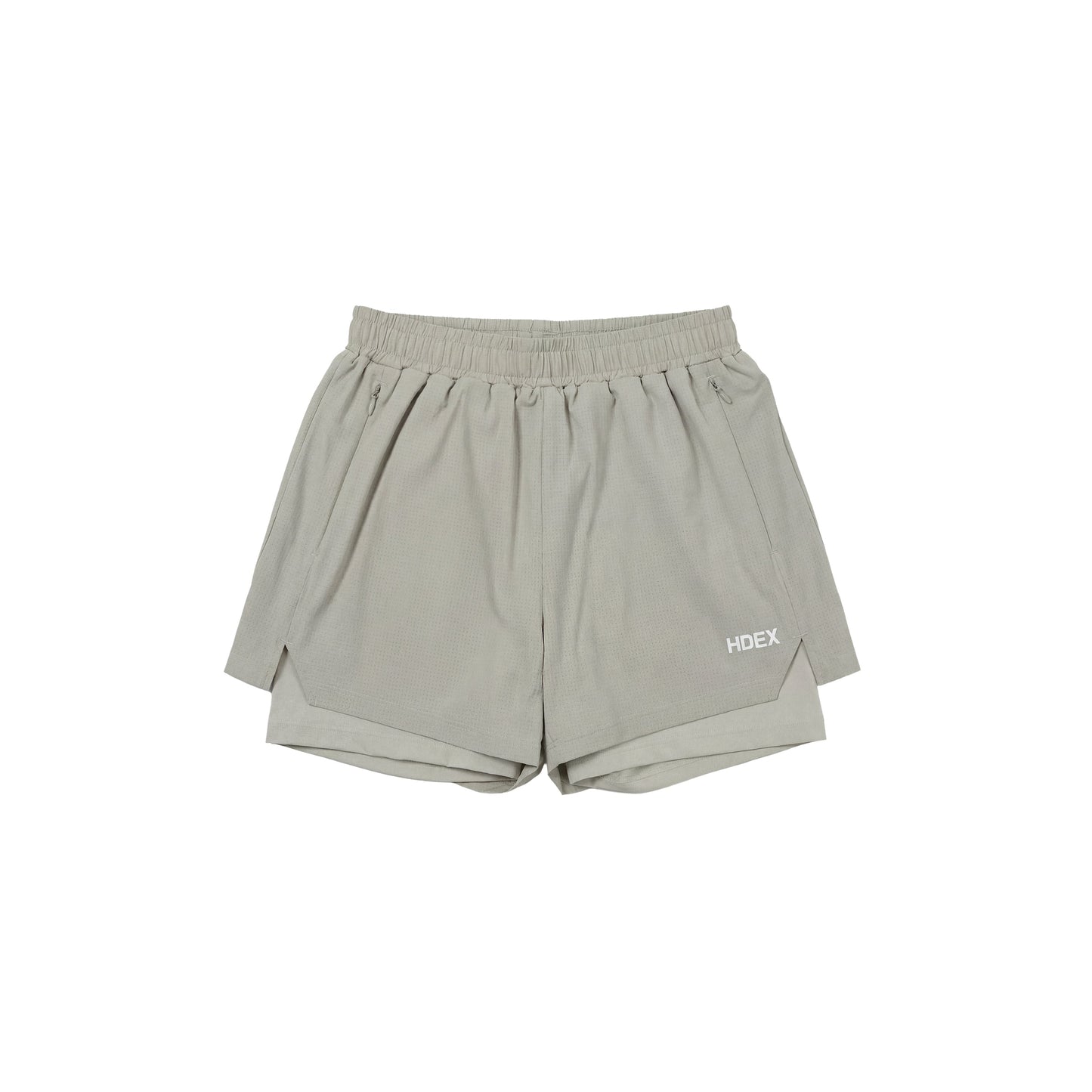 Womens 2in1 Velo Light 透氣運動短褲 米灰色