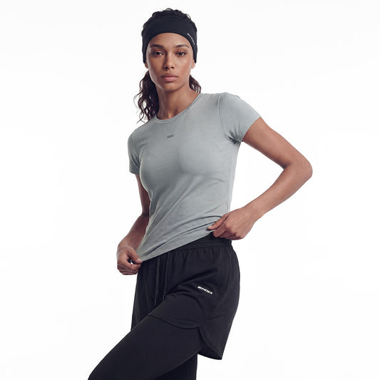 【新品早鳥優惠】Women`s Velo Light 修身運動短袖上衣 迷霧灰