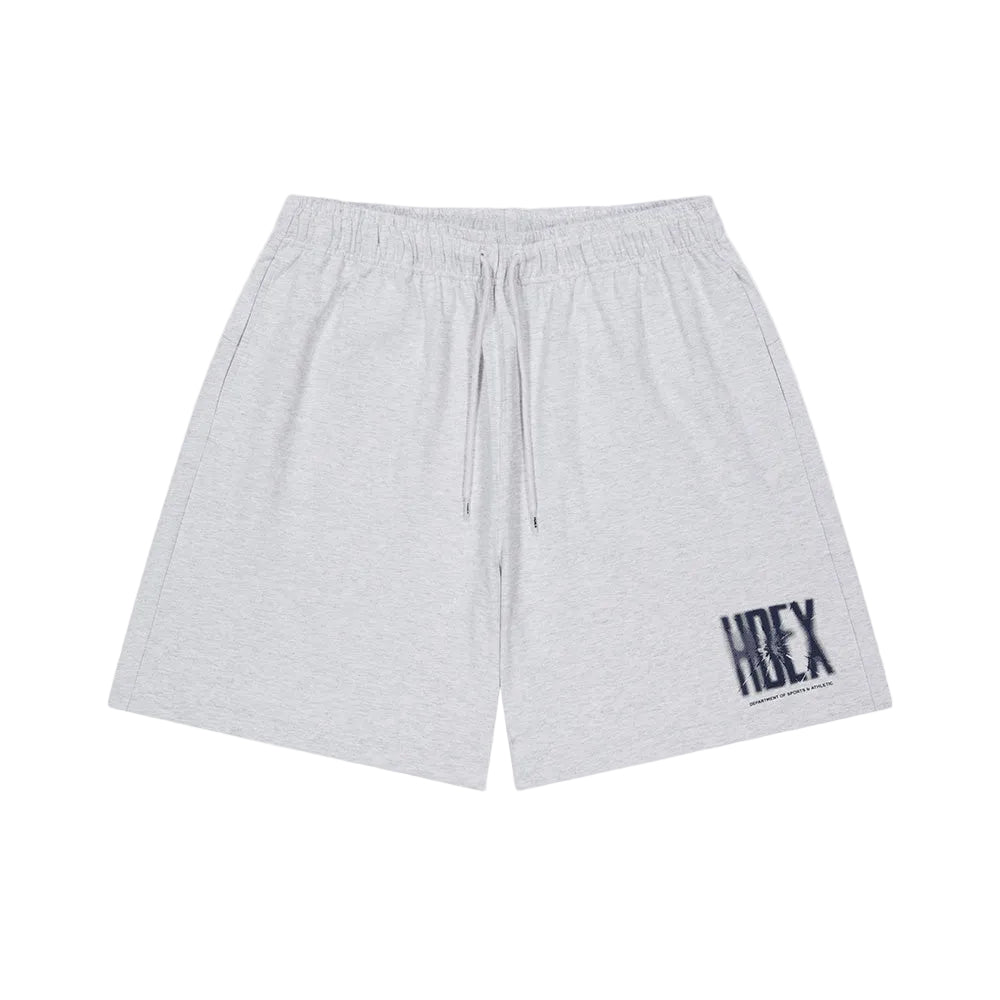 【新品早鳥優惠】Crack Printed 休閒棉質短褲 麻灰白