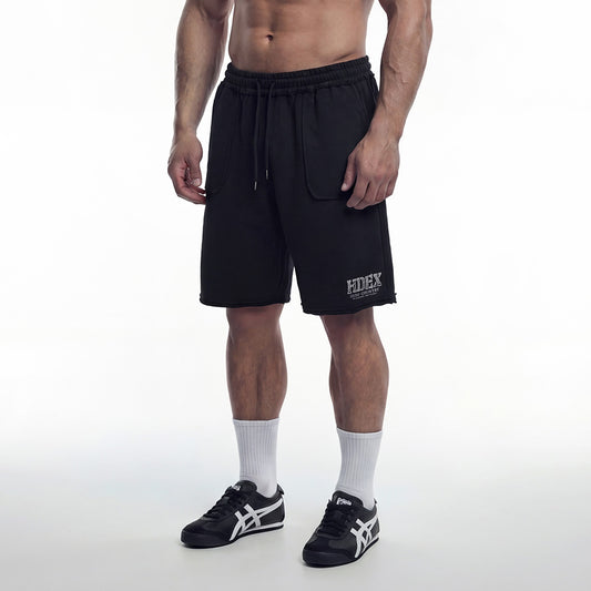 【新品早鳥優惠】Core Cut-Off 不修邊百慕達棉短褲 黑色