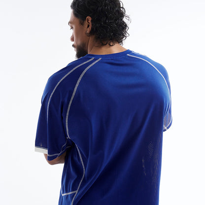 【新品早鳥優惠】916 Giant Fit 透氣網眼運動短袖上衣 藍色