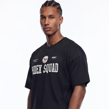 Squad 印花運動短袖上衣 黑色