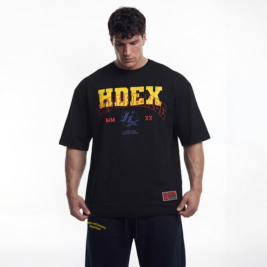 Overlay Giant Fit 純棉短袖上衣 黑色