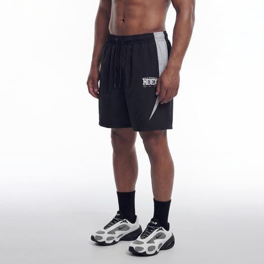 【新品早鳥優惠】Core Airy 拼色透氣運動短褲 黑色