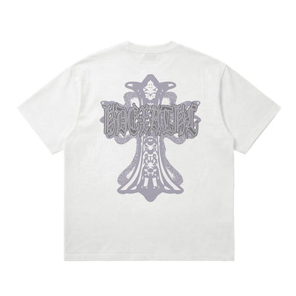 Cross 十字架印花短袖上衣 W 白色