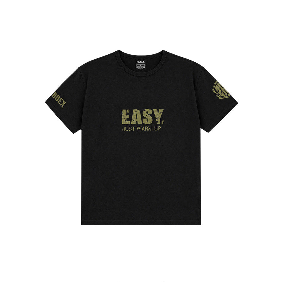 EJWU Muscle Fit 修身短袖上衣 黑色