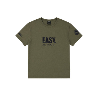 EJWU Muscle Fit 修身短袖上衣 卡其綠