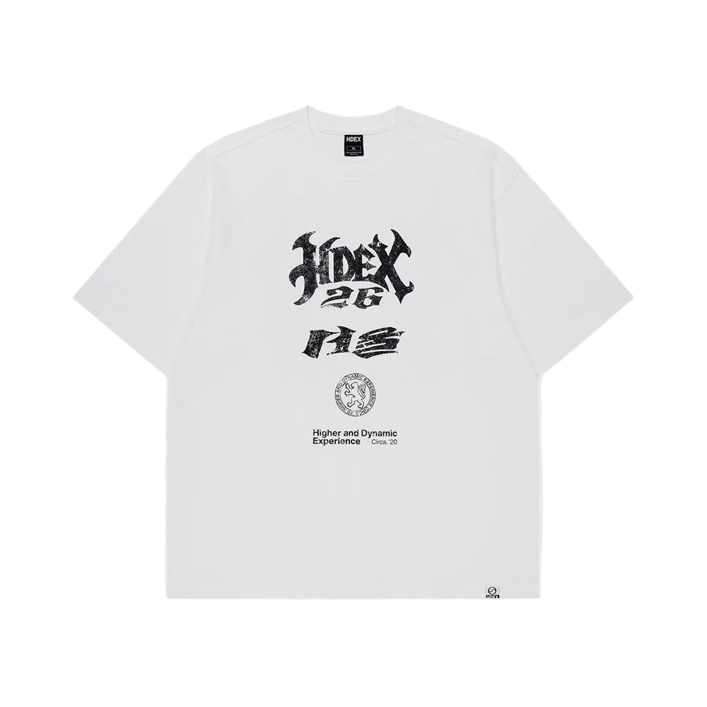 CITY 26 背部老虎印花休閒短袖上衣 白色