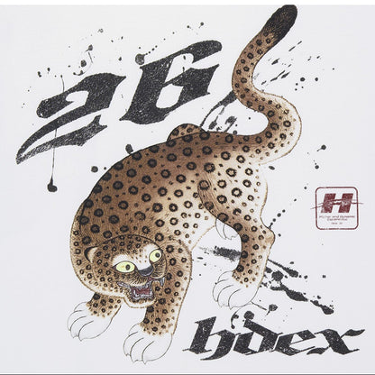 MINHWA 26 老虎印花純棉短袖上衣 白色